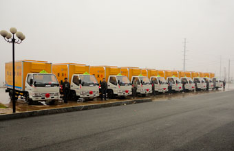 新疆昌吉州10臺(tái)江鈴煙花爆竹專(zhuān)用運(yùn)輸車(chē)訂單，如期交車(chē)